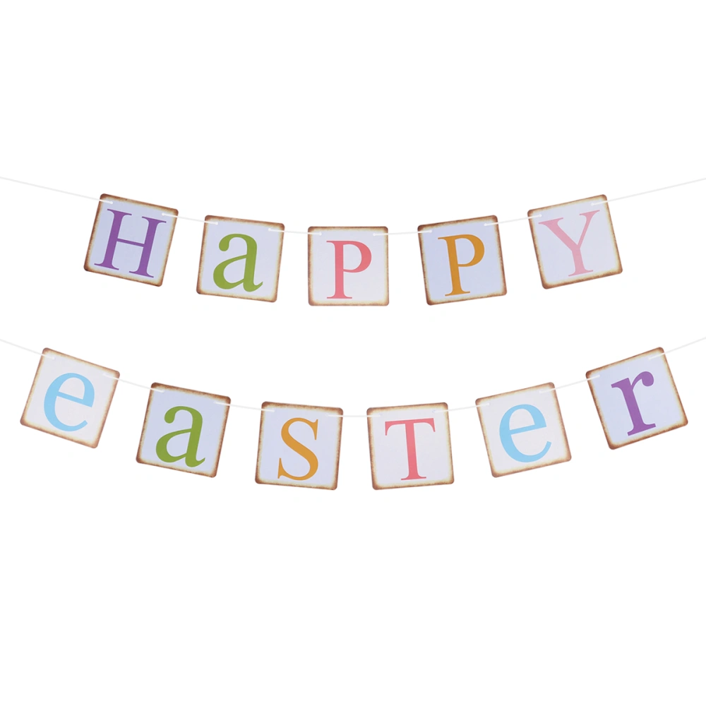 3M Easter Celebration Banner Happpy Easter Letter Crowns Design Decorations Photo Props