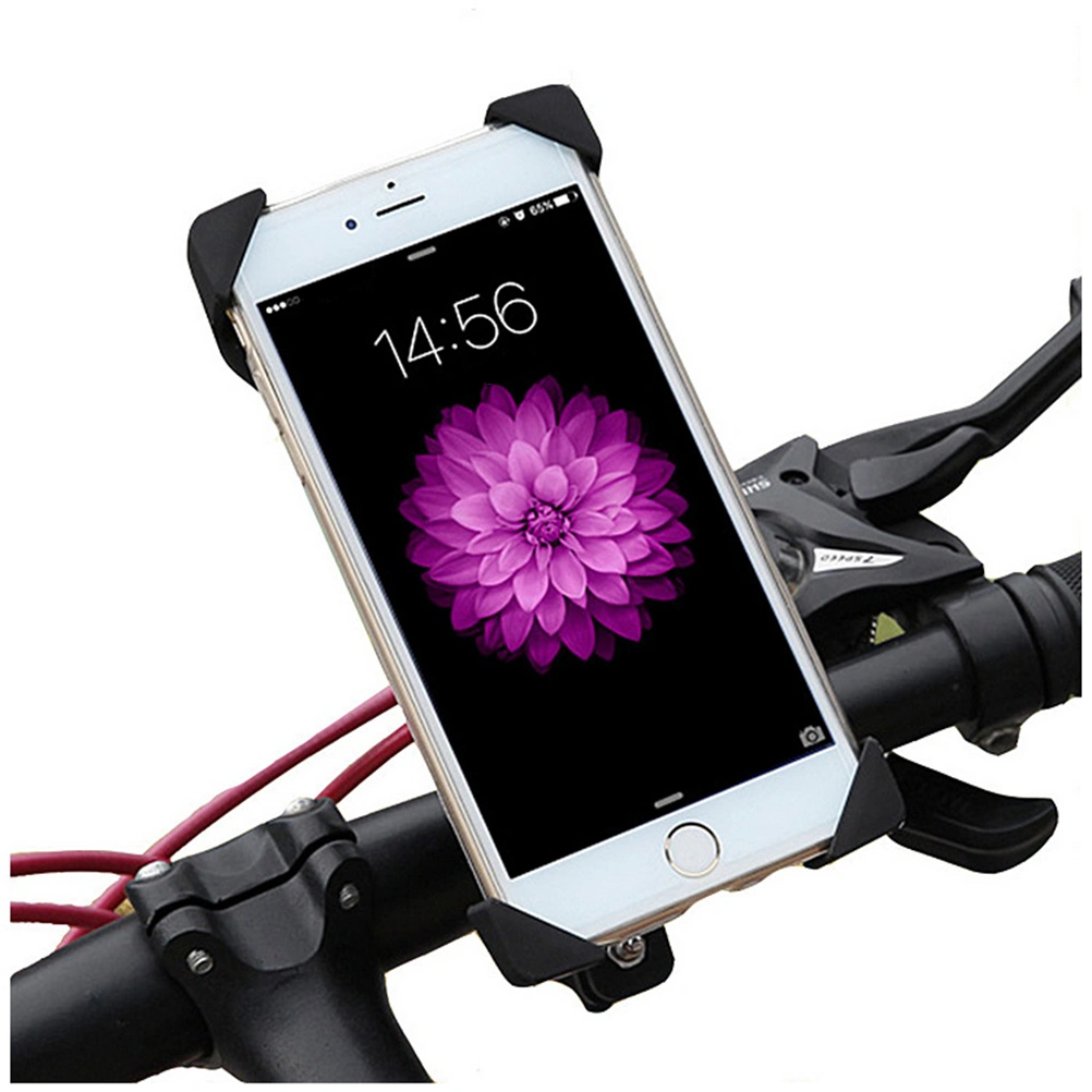 Universal Bike Motorcycle Holder Cell Phone Mount Handlebar Seatpost And Pole Mount Bracket for iPhone X / iPhone 8 Plus / iPhone 8/ iPhone 7/ 7 Plus/ 6 S/6 Plus/5/Samsung Galaxy And More Smartphone And GPS (Black)