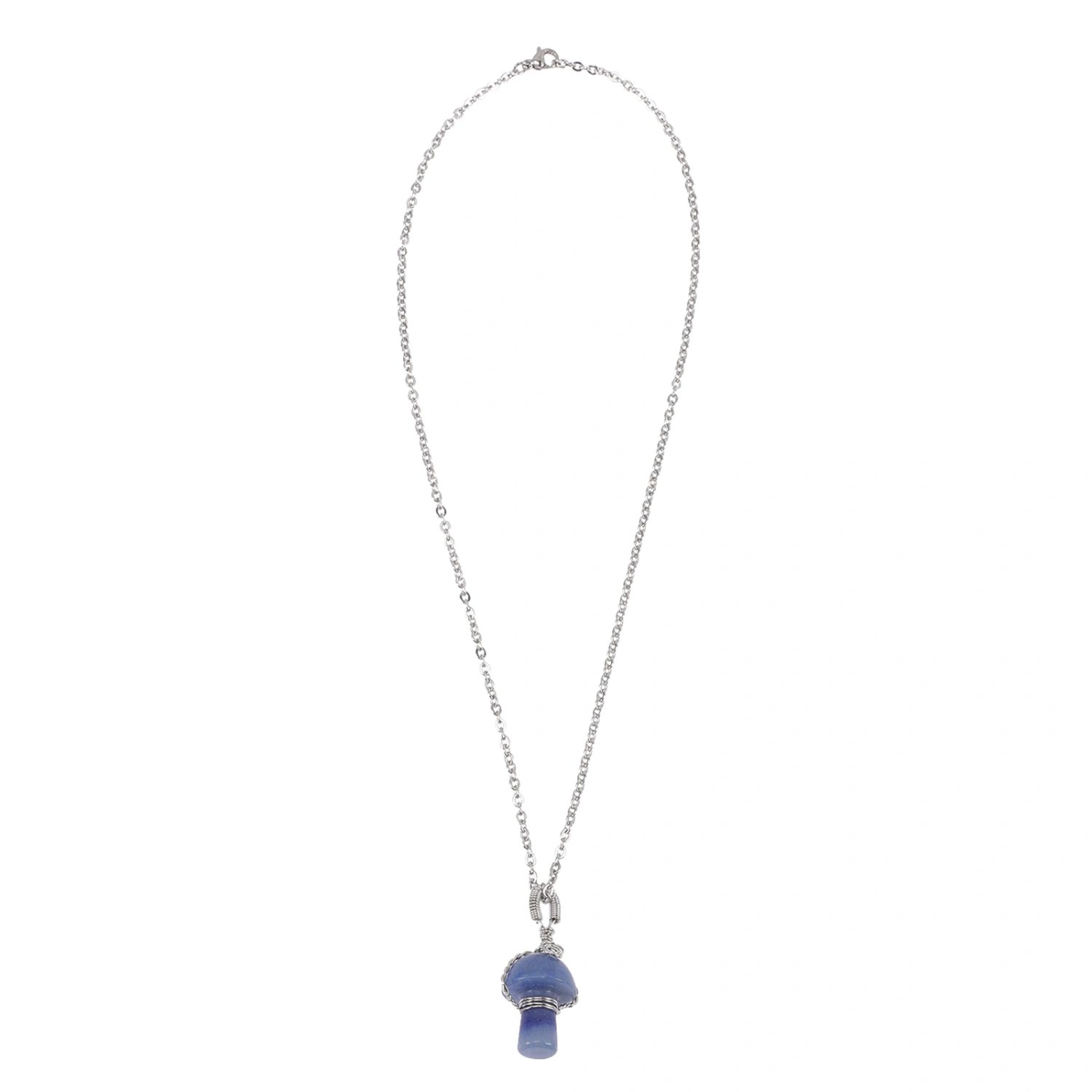 Natural Mushroom Pendant Crystal Mushroom Necklace Jewelry Friends Meditation Gifts