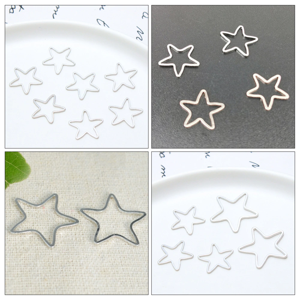 20Pcs Hollow Star Charms Miniature Star Charms Pendants Copper Star Charms for Jewelry Making