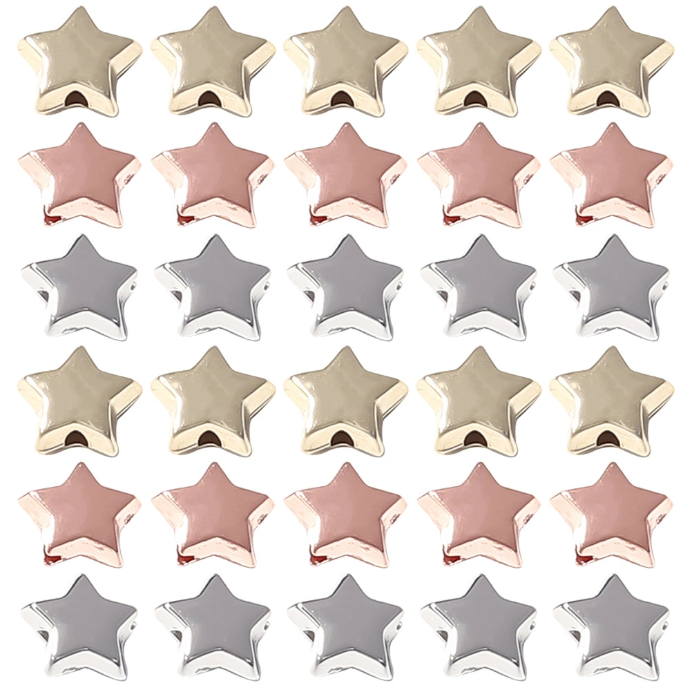300pcs Necklace Bracelet DIY Loose Beads Star Shaped Beads Jewelry Spacer Beads