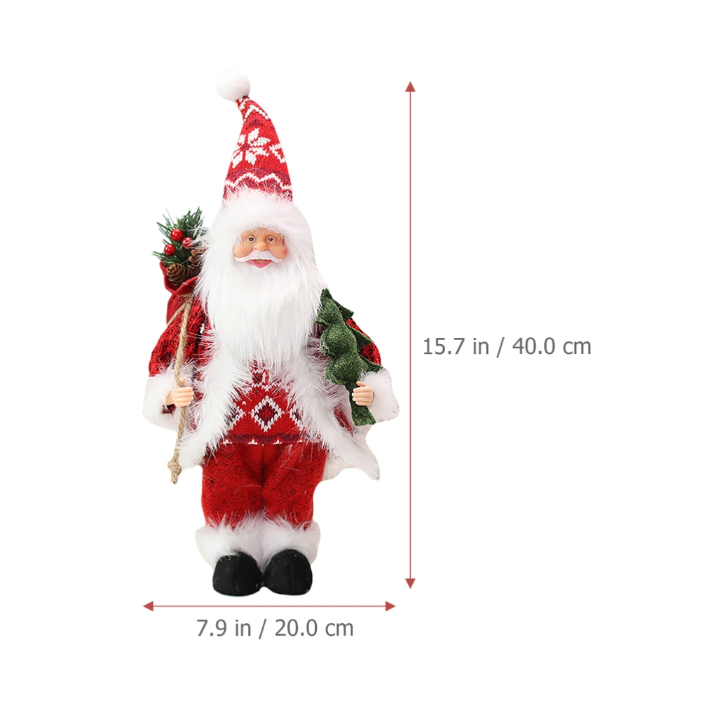 Luminous Santa Claus Desktop Santa Clause Tabletop Xmas Figurine Christmas Gift