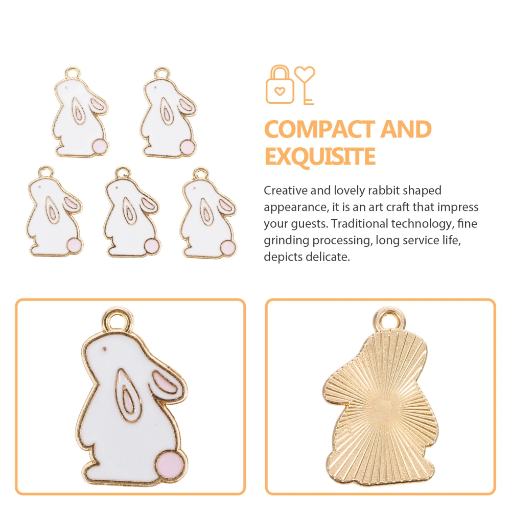 10pcs Alloy Rabbit Shaped Charms Jewelry Pendants Lovely Cartoon Pendants