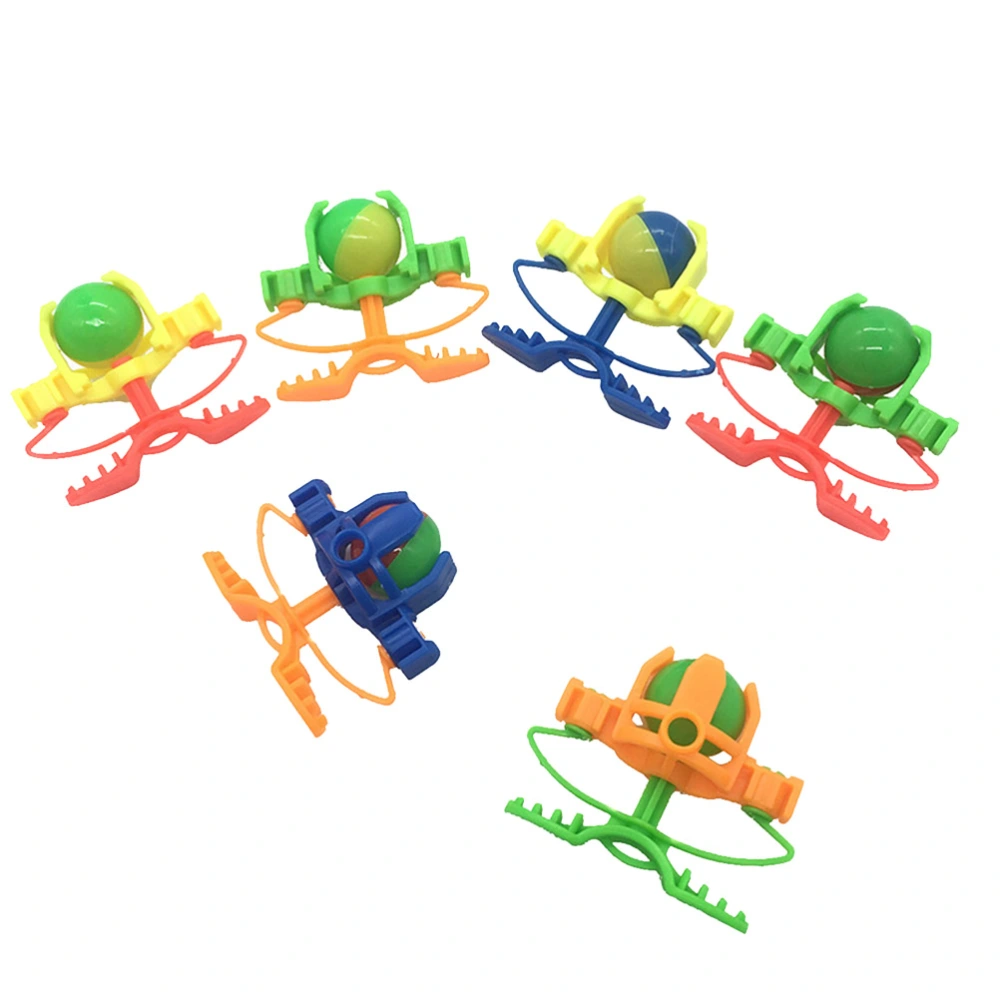 25pcs Plastic Hoodle Launcher Toy Catapult Ball Outdoor Activities Toy Set for Kids Chldren Boys (Mixed Color)