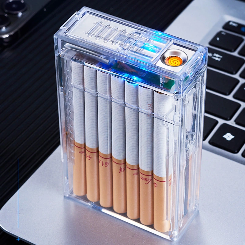 Acrylic Transparent 20 PCs Charging Heating Wire Cigarette Case