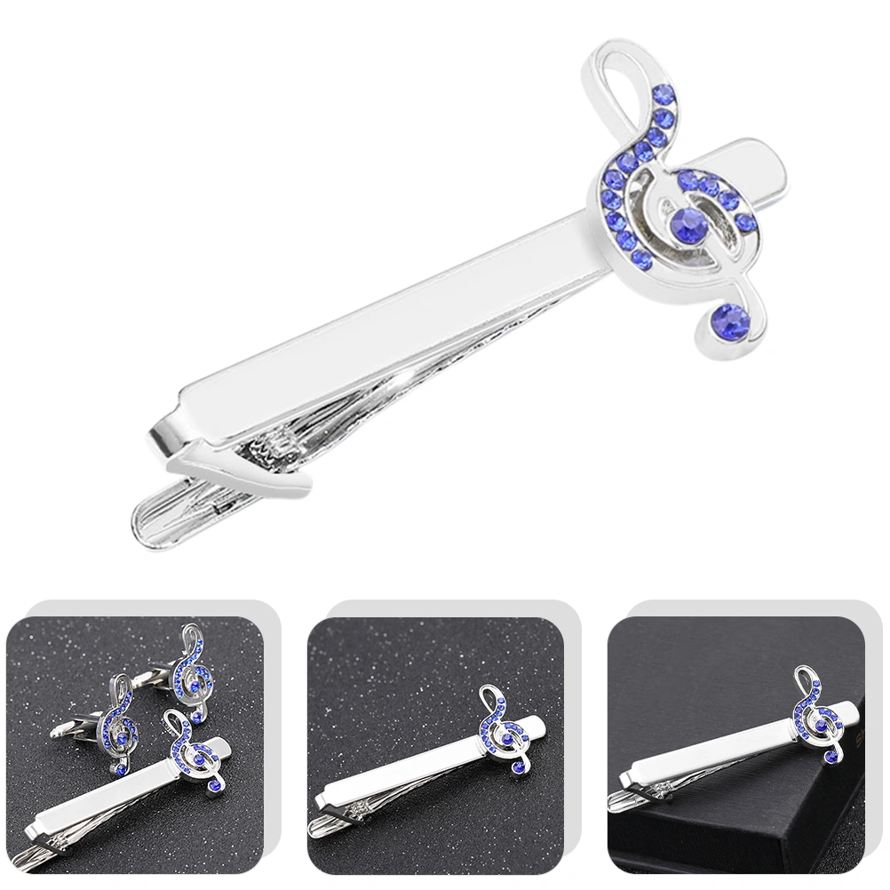 2pcs Musical Note Tie Clips Suit Tie Pinch Clips Tie Clasps Tie Bars for Men