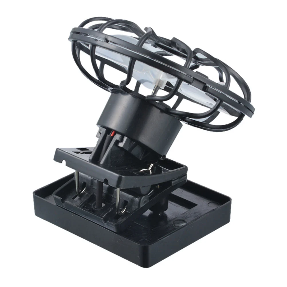 1Pc Solar-powered Fan Eco-friendly Fan Energy-saving Cooler Fan for Home Dorm Office (Black)