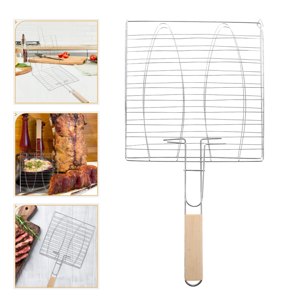 Camping Grilling Basket Grill Mesh Rack Vegetable Grill Mesh Meat Grill Rack Clip Style Grill Mesh