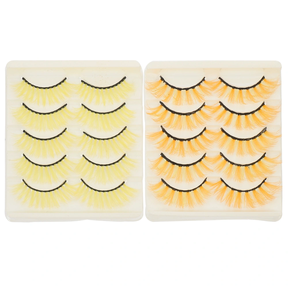 10 Pairs Fake Eyelashes False Lashes Grafting Eyelashes Costume Makeup Eyelash