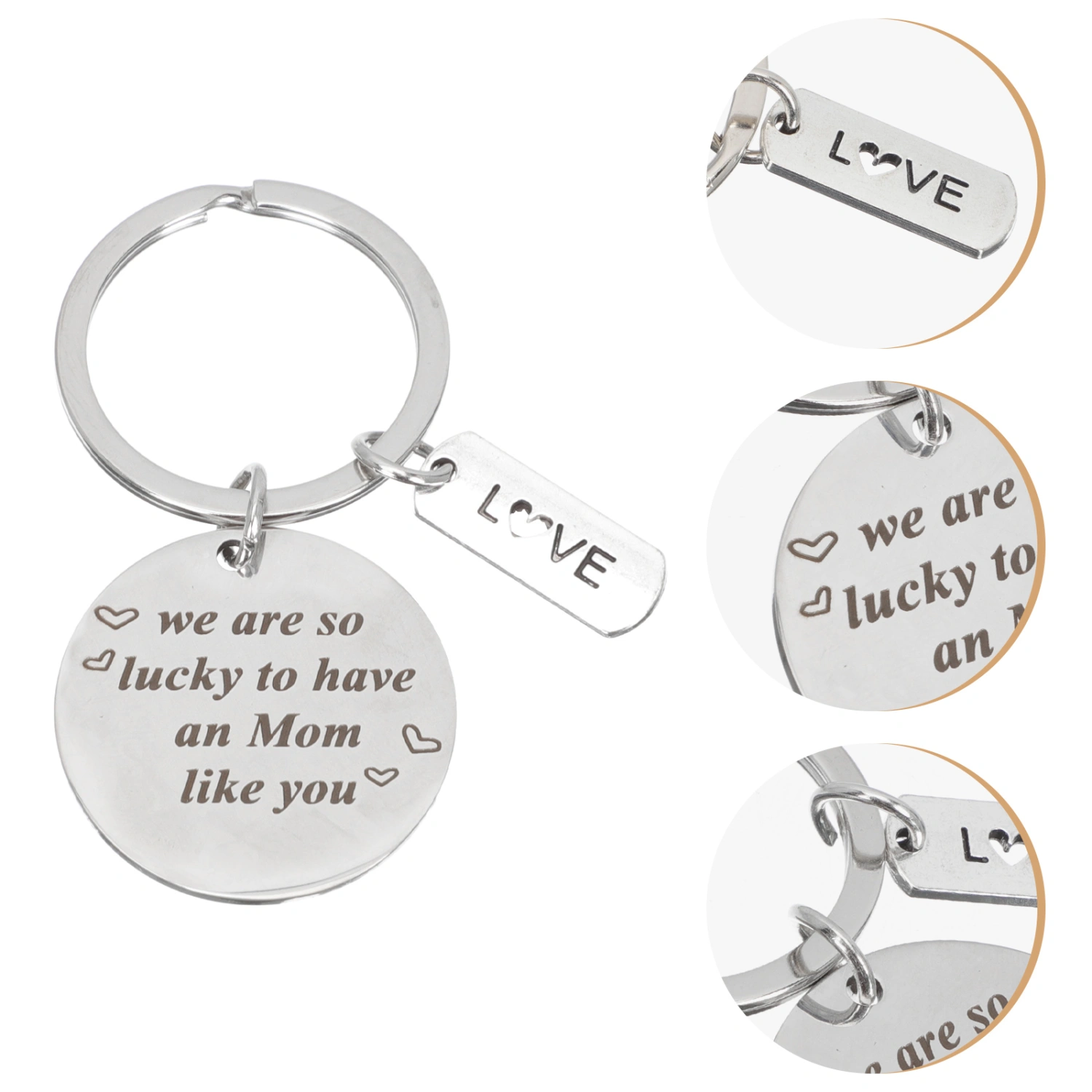 Stainless Steel Key Ring For Mother's Day Gift Mother's Day Themed Keychain