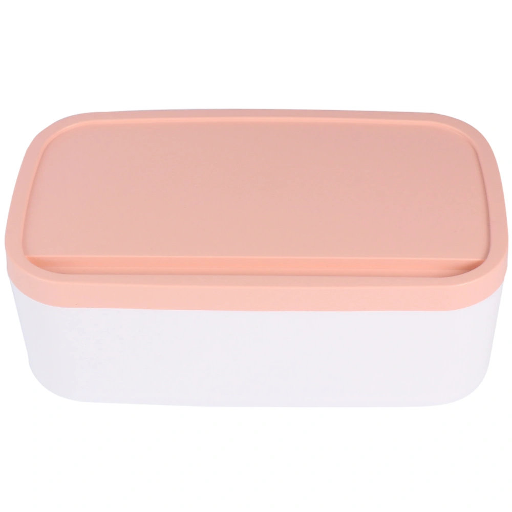 1Pc Mask Storage Box Dustproof Container Storage Case Portable Storage Box Mask Container (Pastel Orange)