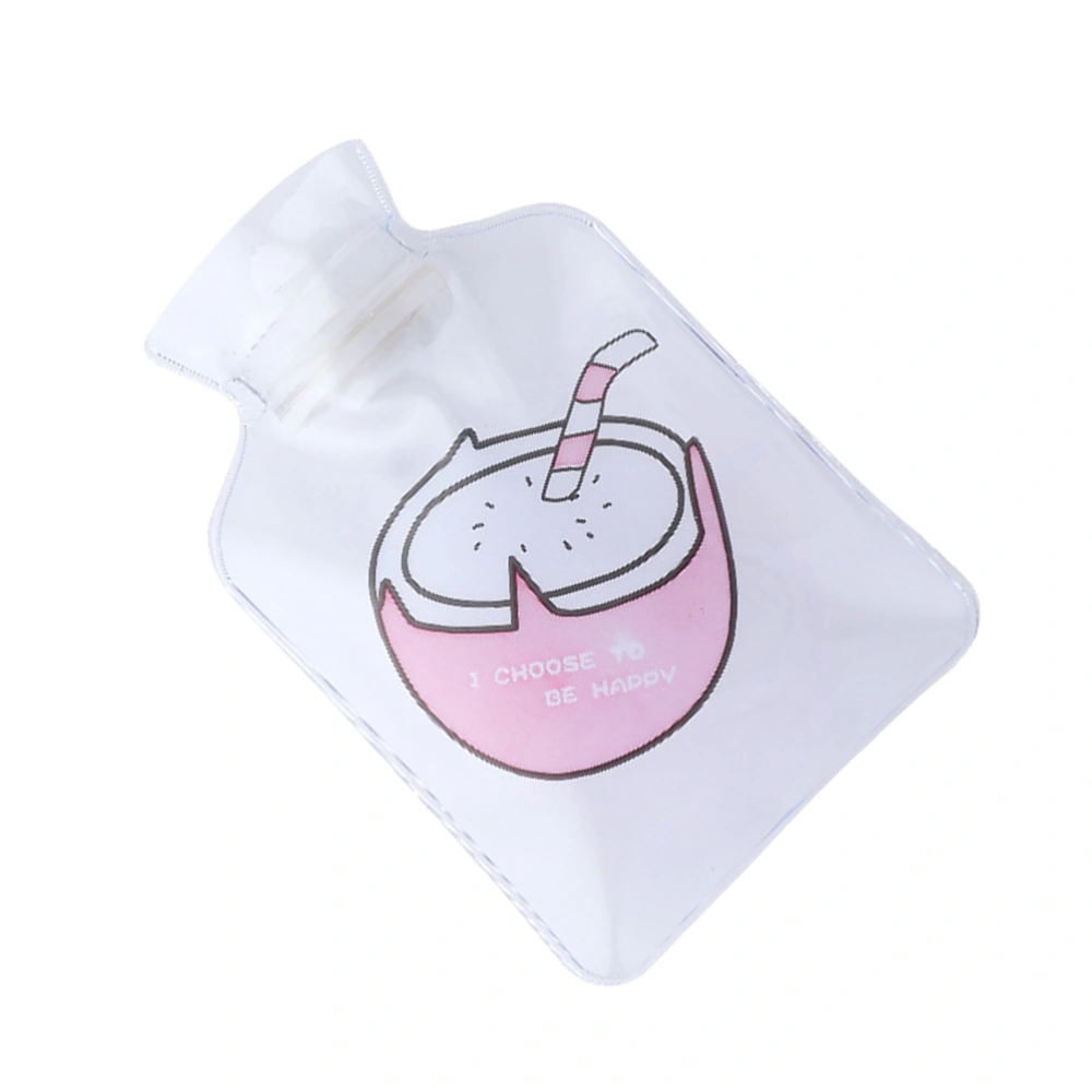 Hot Water Bag Classic Hot Water Bottle Hand Warm Water Bottle Mini Transparent Hot Water Bottles Small Portable Hand Warmer(Watermelon)