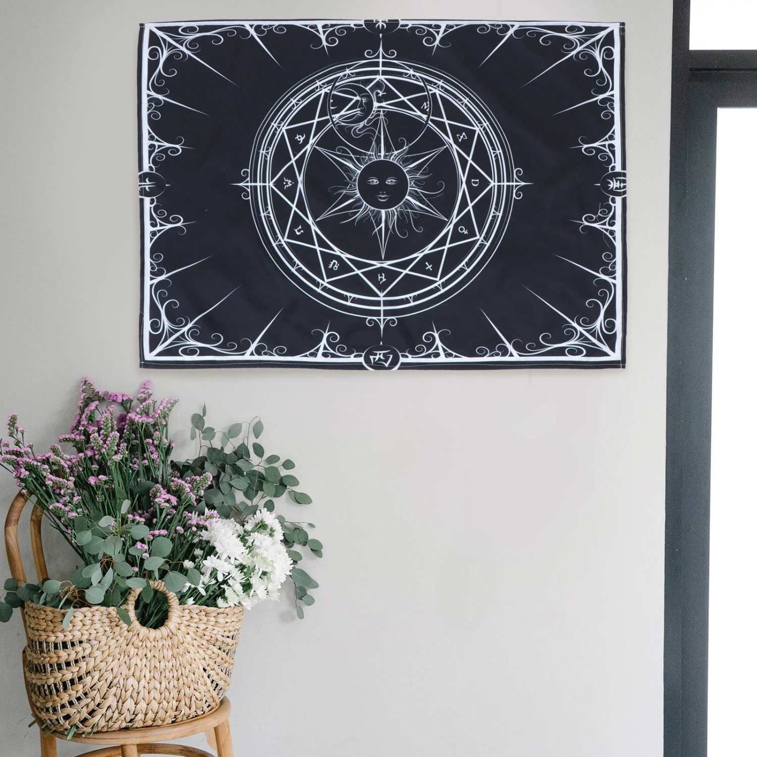 1 Set Twelve Constellation Tarot Tapestry Hanging Cloth Wall Hanging Tapestry