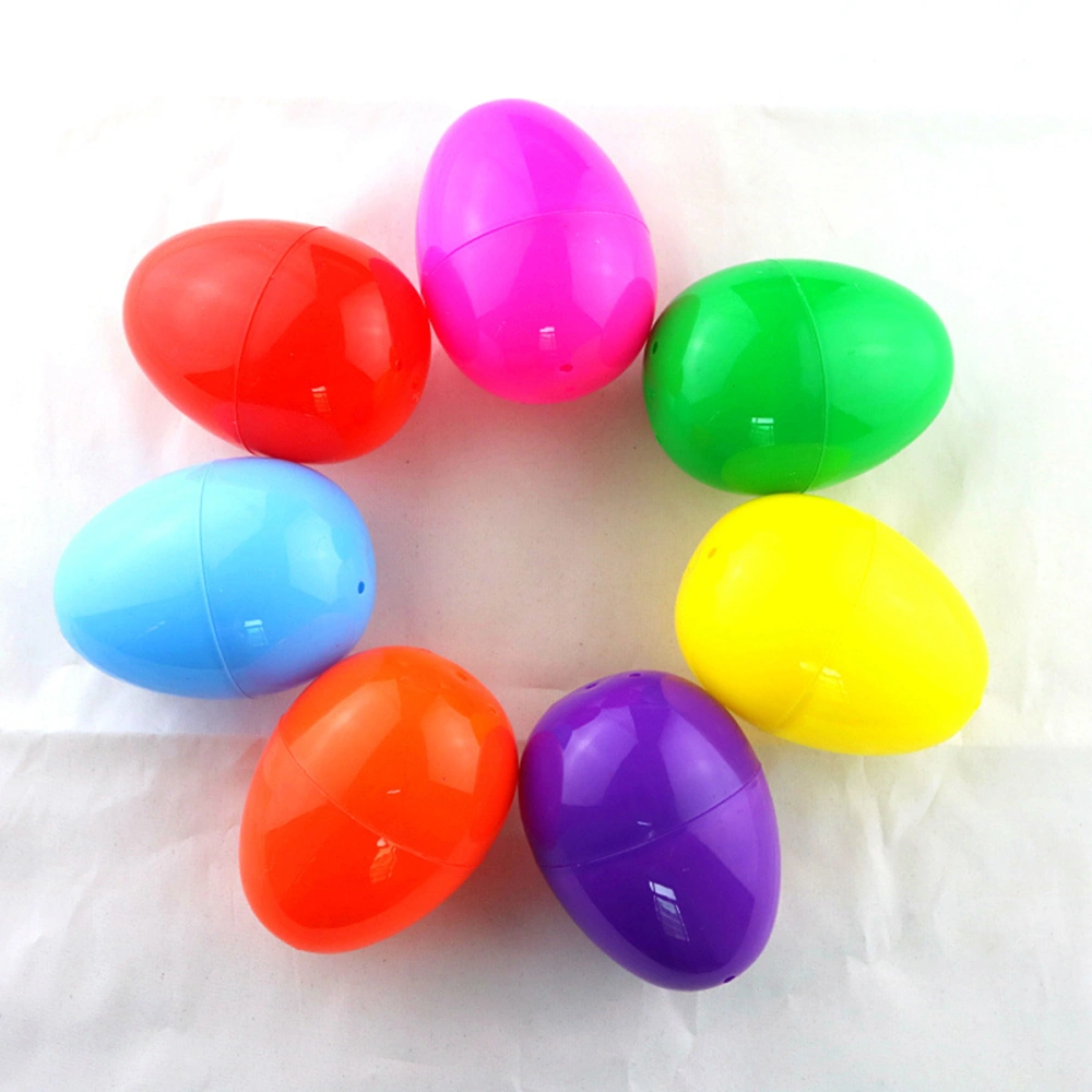 12PCS Plastic Easter Eggs DIY Decorations For Easter Eggs Hunt Game Gift Easter Stuffer Easter Party Favors 6CM (Assorted Color)