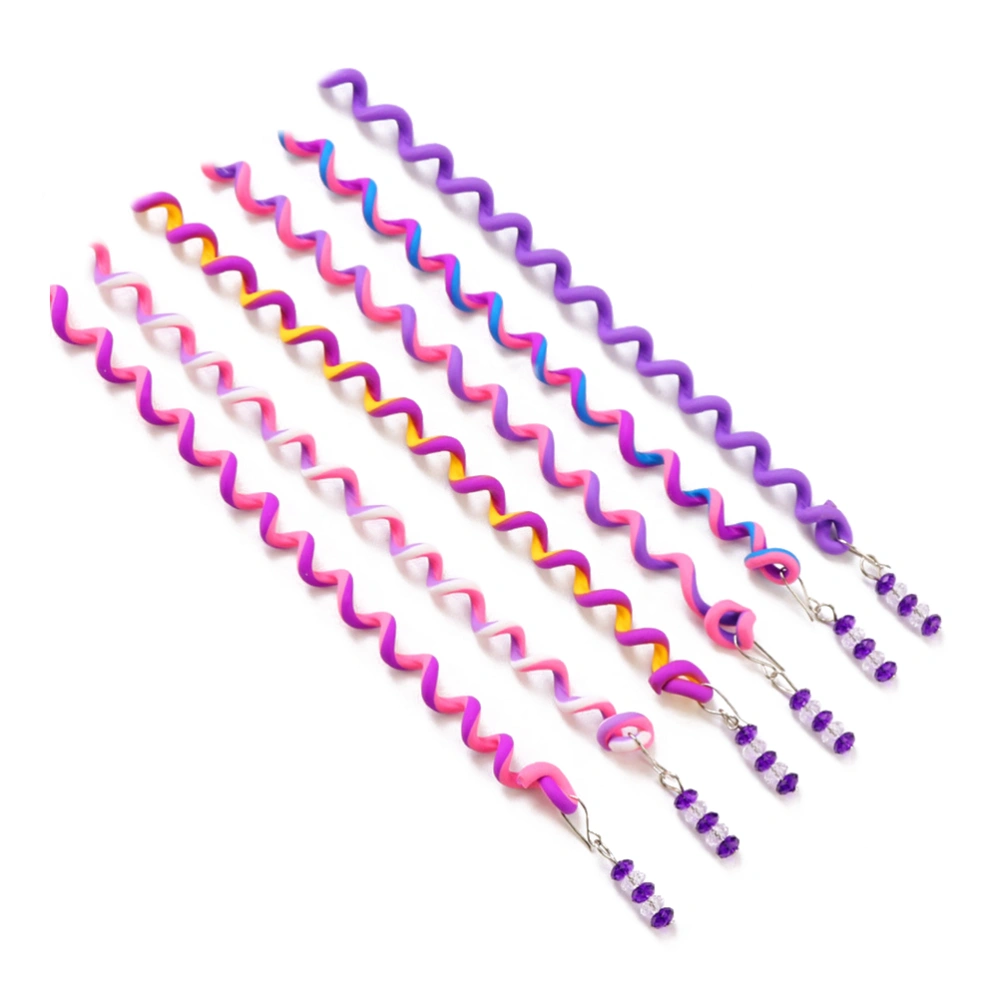 6pcs Baby Girl Hair Styling Clip Braider Tool DIY Accessories (Purple)