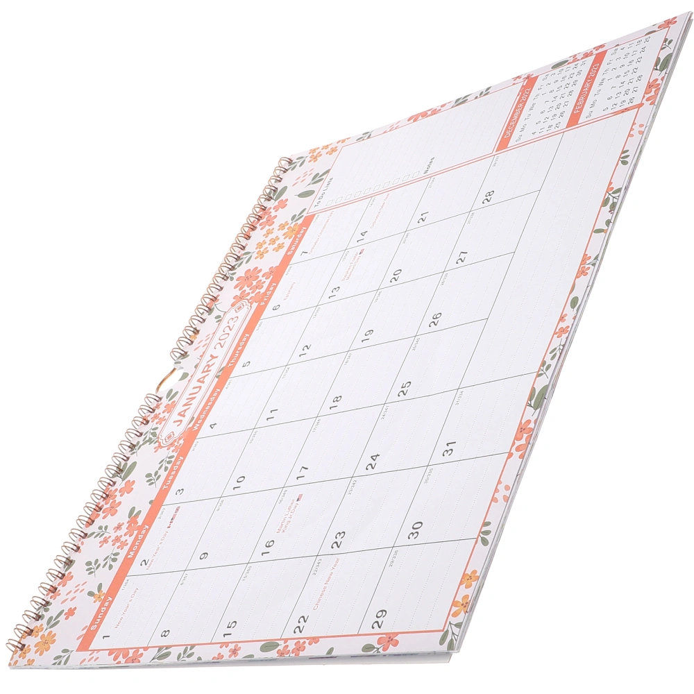 Delicate Planner English Calendar Creative Agenda Calendar for Home Office