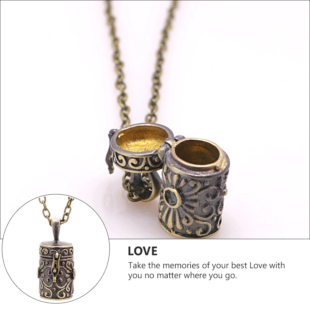 Vintage Ash Box Pendant Jewelry Durable Pet Urn Cremation Memorial Keepsake