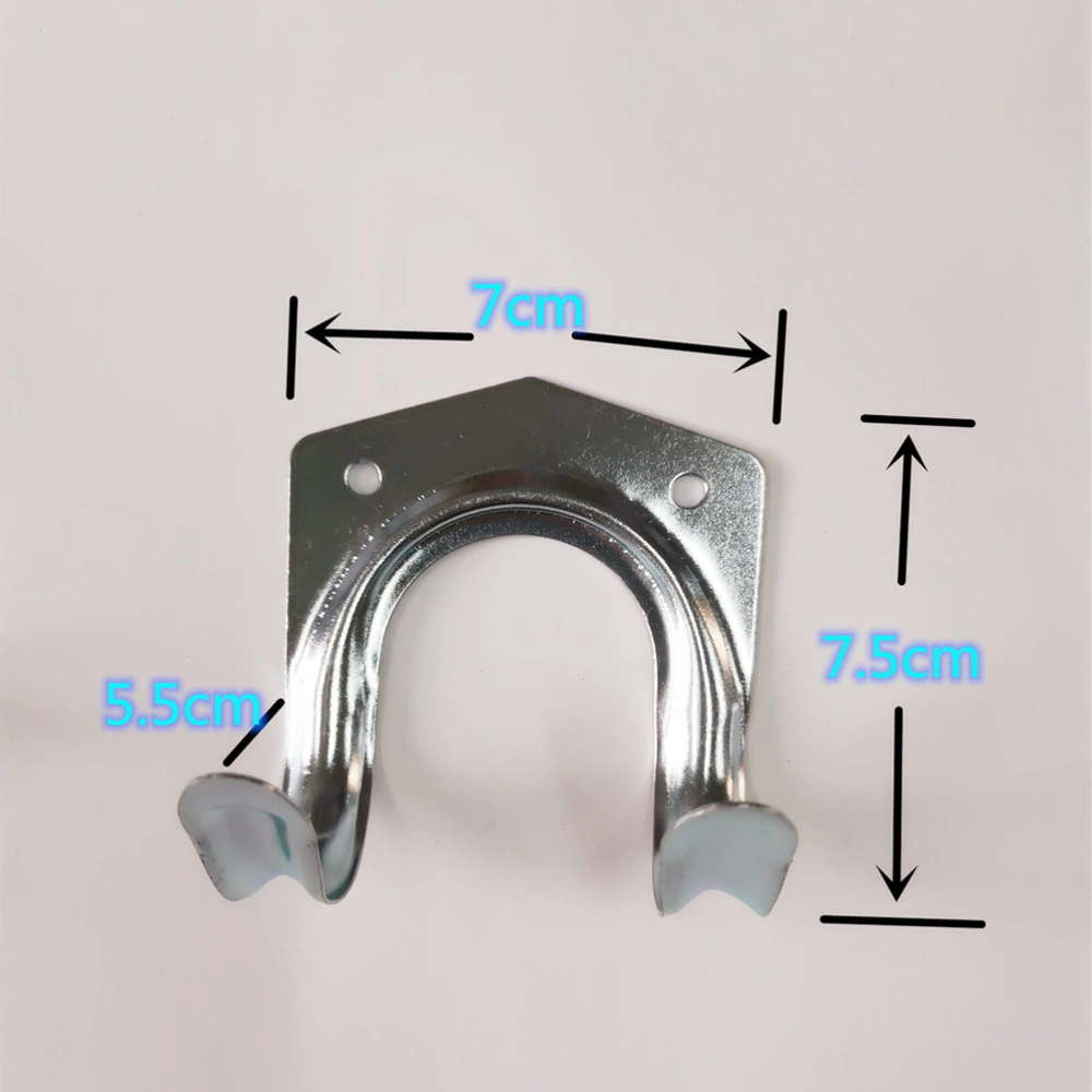 10 Pcs Removable Iron Hook Double Hooks Water Pipe Rack Watering Hose Bracket for Gardening Household with Install Screws