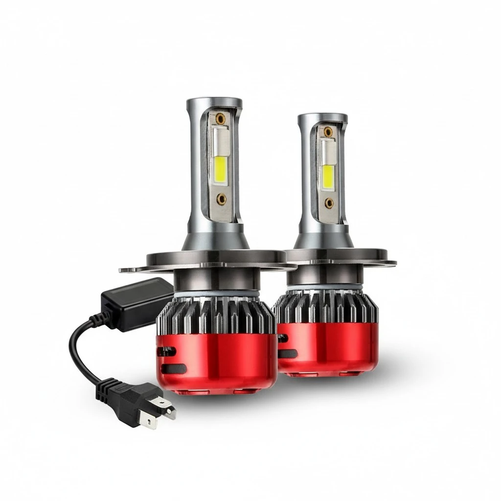 A Pair of I5-H4 Headlight LED Bulb Car Headlight Lamps Head Lights for Car