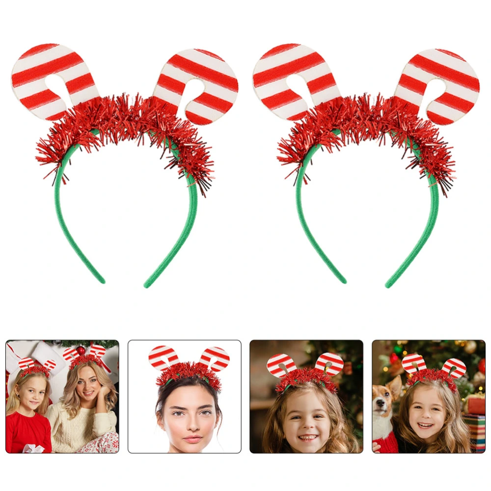 3Pcs Christmas Crutch Hair Hoops Lovely Kids Headdress Party Hair Decors