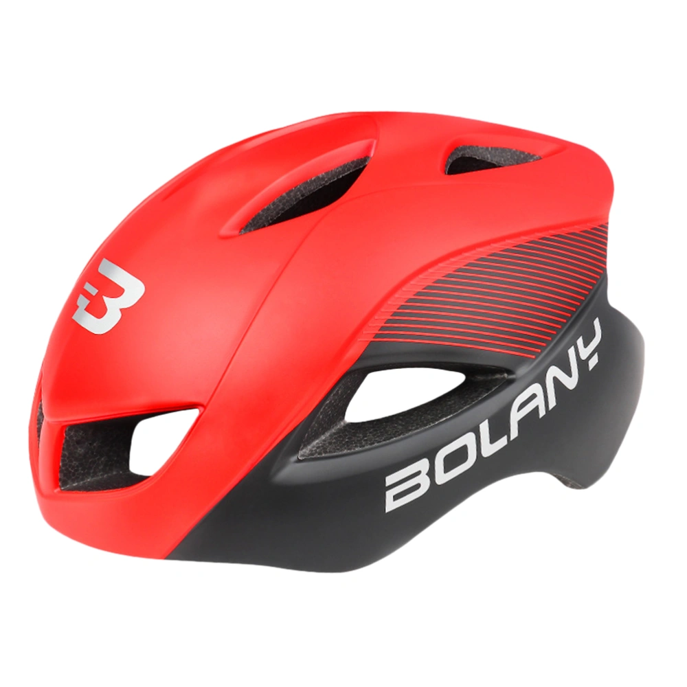 Cool Style Helmet Ultra Lightweight High Rigidity Cycling Helmet Adjustable Riding Headwear Free Size (Red)