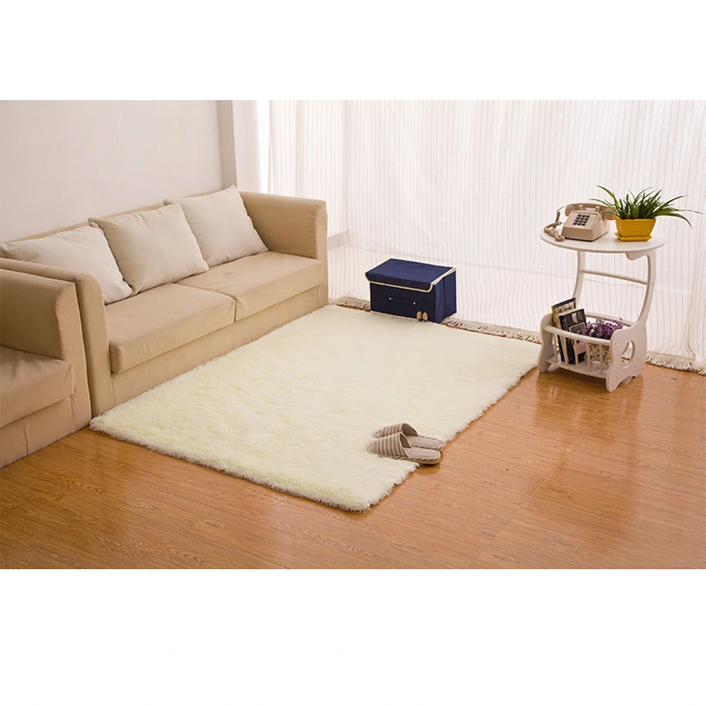 Modern Rugs Living Room Carpet Bedroom Rug for Children Play Solid Home Decorator Floor Mat Carpet 40x60cm (Creamy White)