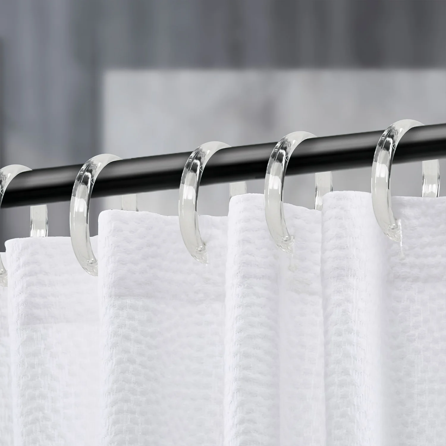 12pcs Shower Curtain Ring Decorative Shower Curtain Hook For Shower Rod