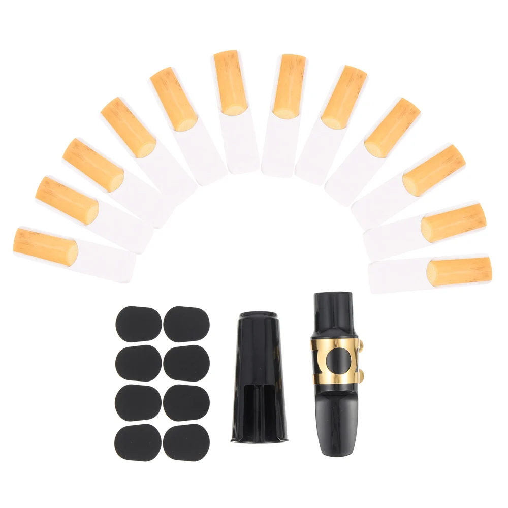 1 set of Alto Saxophone Mouthpiece Kit Durable Reeds Saxophone Cushions Pads