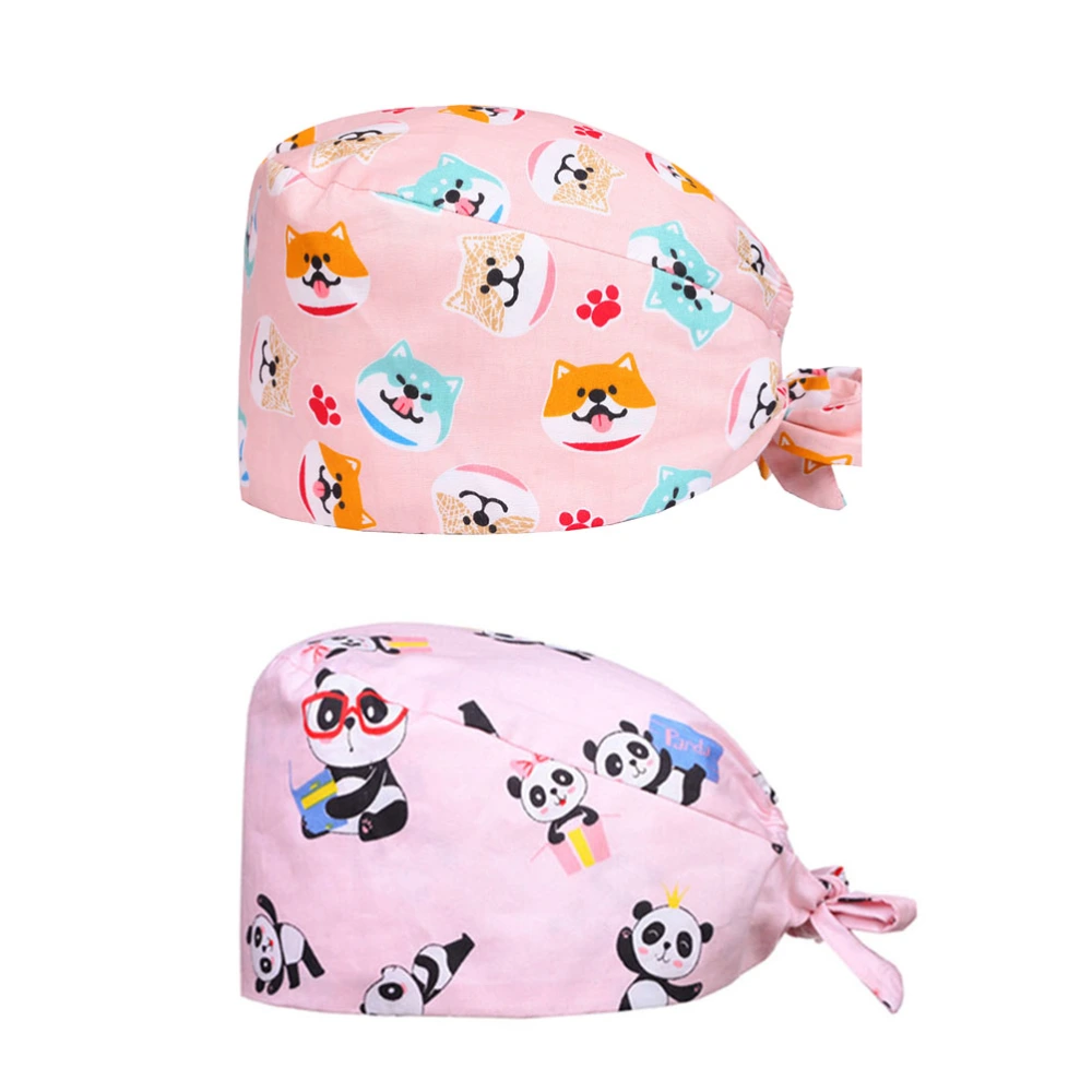 Cartoon Cotton Printed Creative Breathable Head Protector (Dog Style)