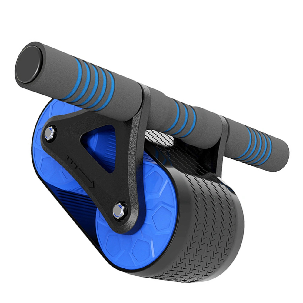 1PC Automatic Kick-back AB Roller Abdominal Muscle Trainer Wheel Sturdy Abdominal Exercise Roller Practical Fitness Device for Fitness Use Blue