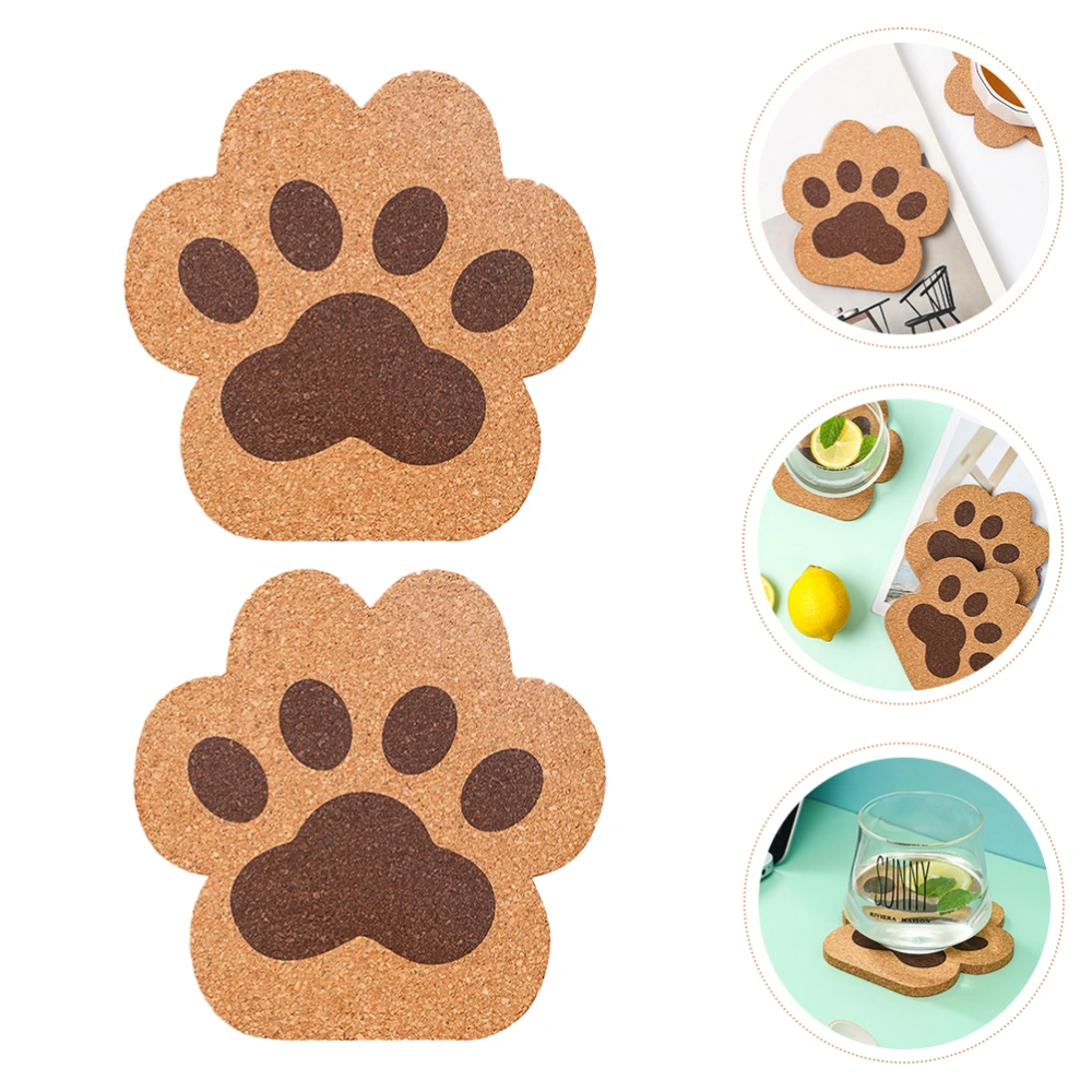 2pcs Cup Mats Cartoon Anti-scalding Coasters Wooden Water Cup Coasters