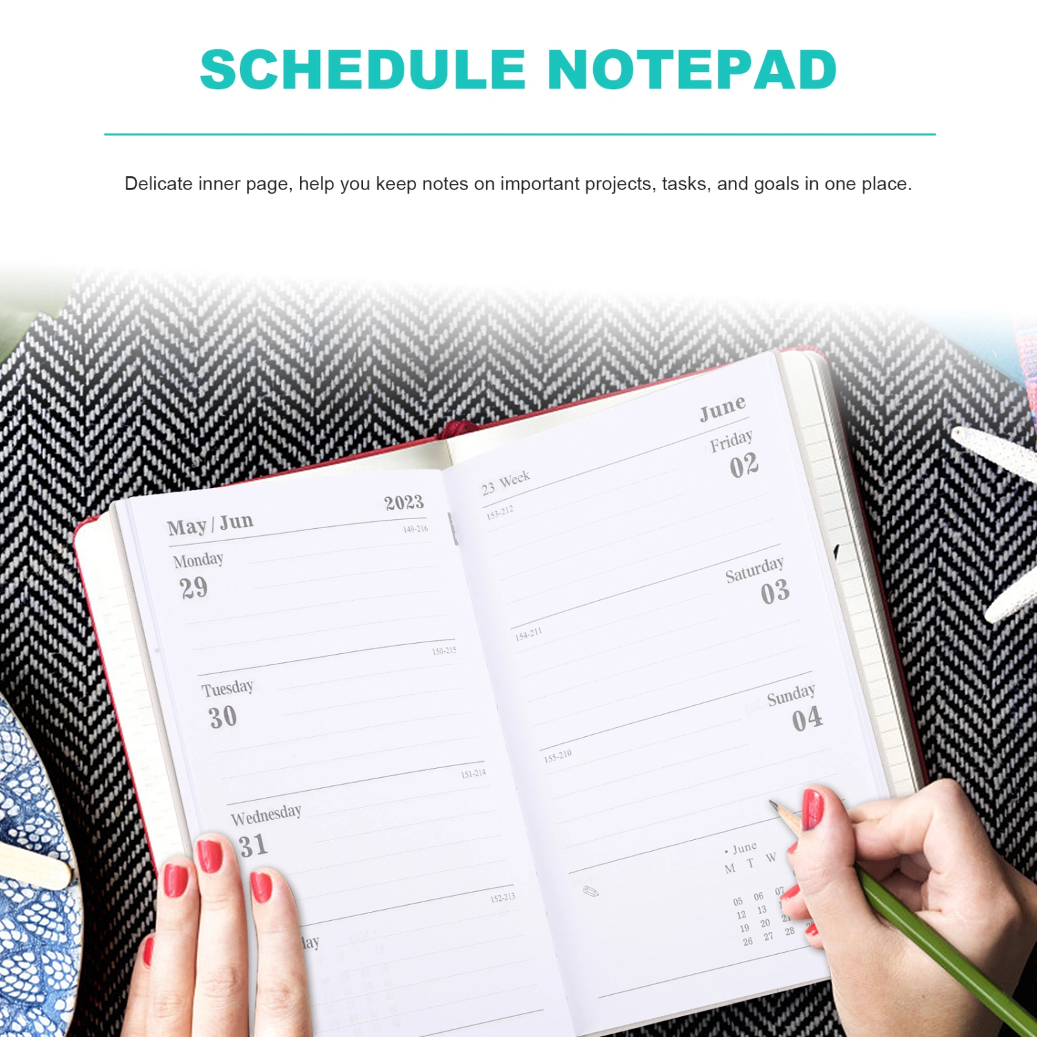 Schedule Notepad Daily Notepad Student Planner Notepad 2023 Monthly Planner