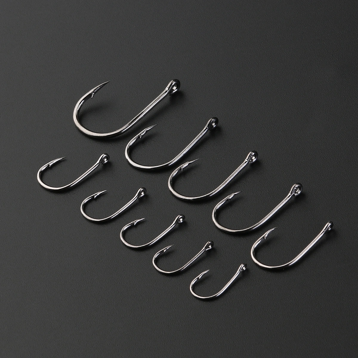 TINKSKY 500pcs Small Size Silver Freshwater Fishhook Fishing Hooks Set