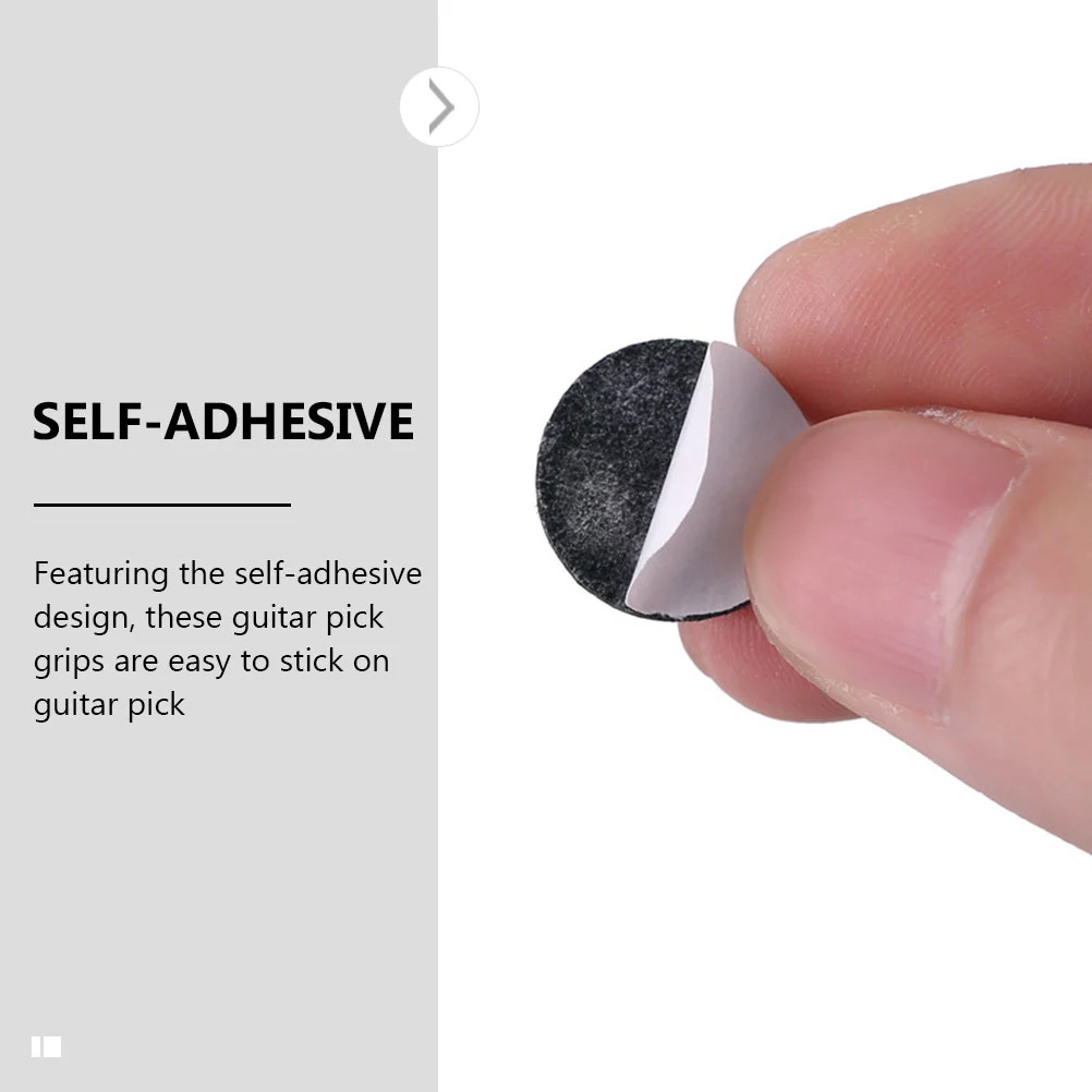 20Pcs Anti-slip Rubber Guitar Pick Grips Guitar Pick Anti Dropping Rubber Grips Black