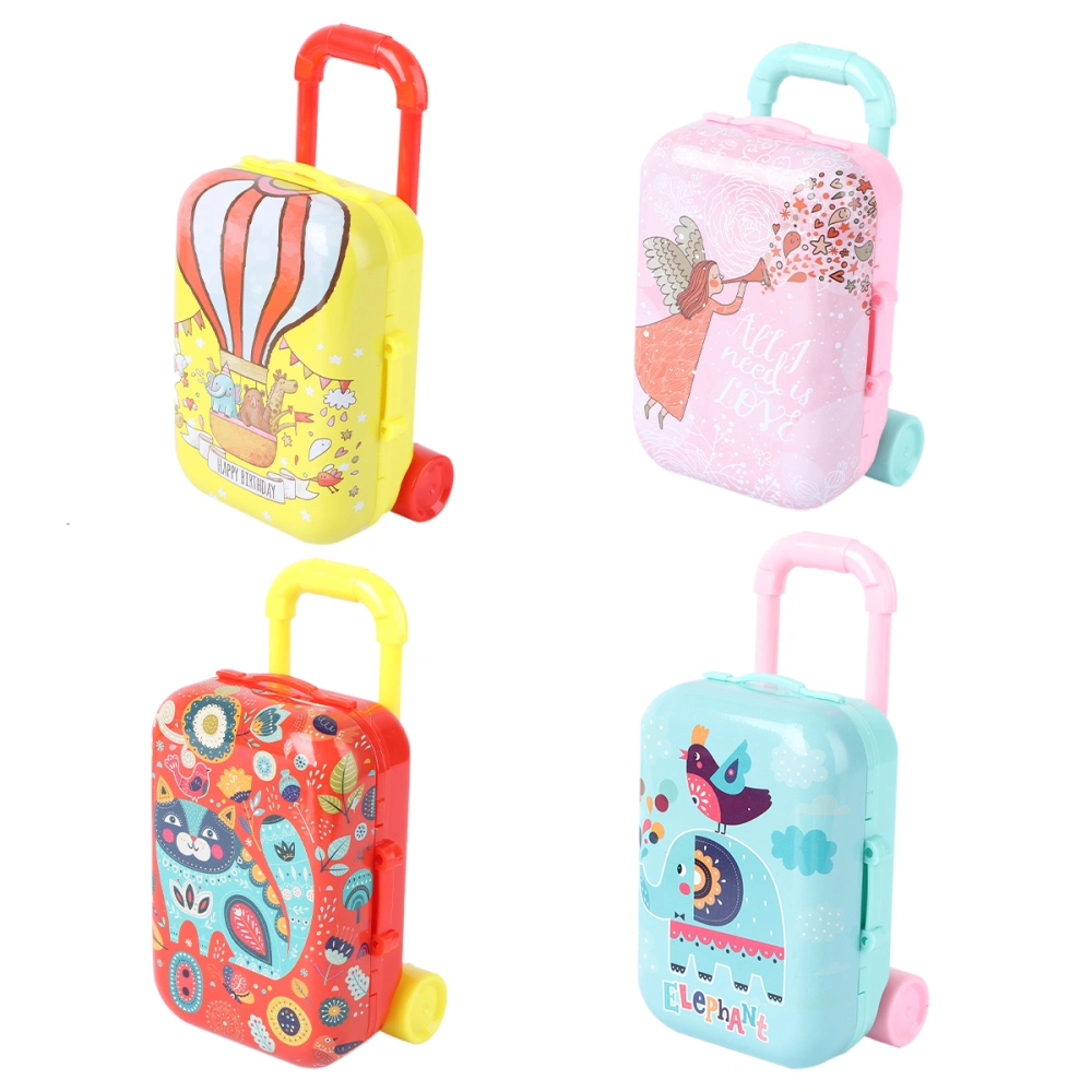 4Pcs Suitcase Toy Funny Play House Toy Kids Educational Plaything Random Style