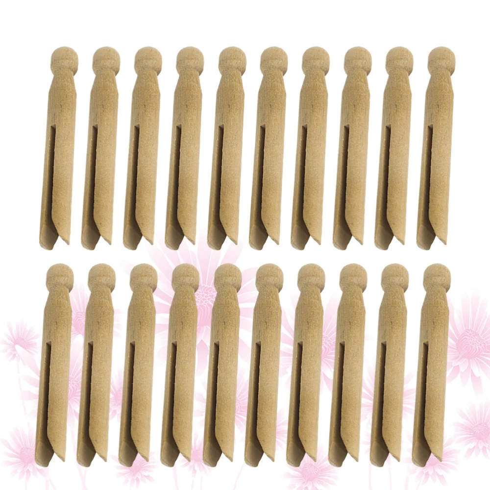 20 Pcs 11cm Long Wooden Clips Hanging Photos Peg Natural Memo Message Postcard Holders for DIY Painting Graffiti Craft