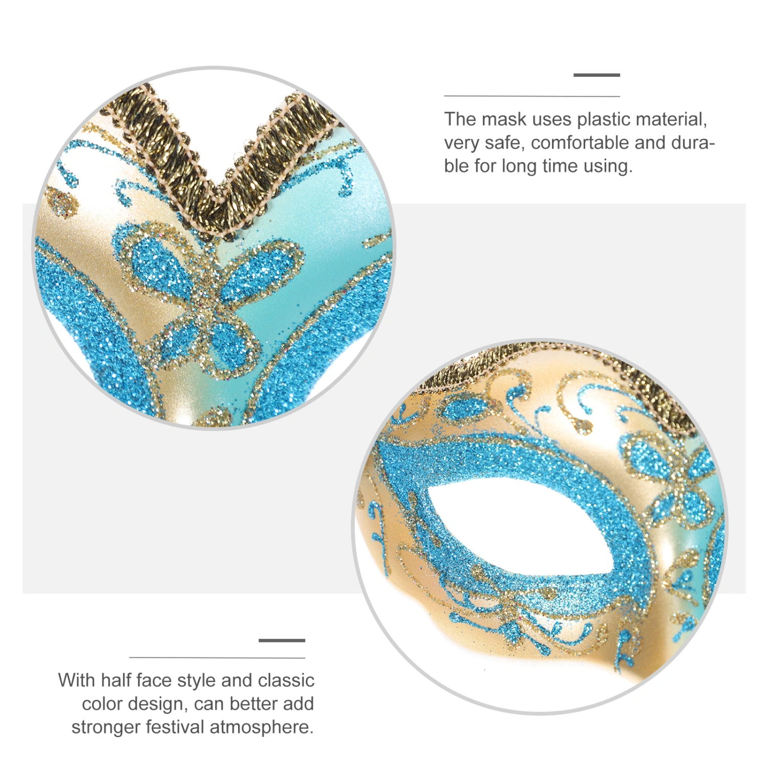 Halloween Party Mask Kids Carnival Mask Masquerade Mask Prop Half Face Mask