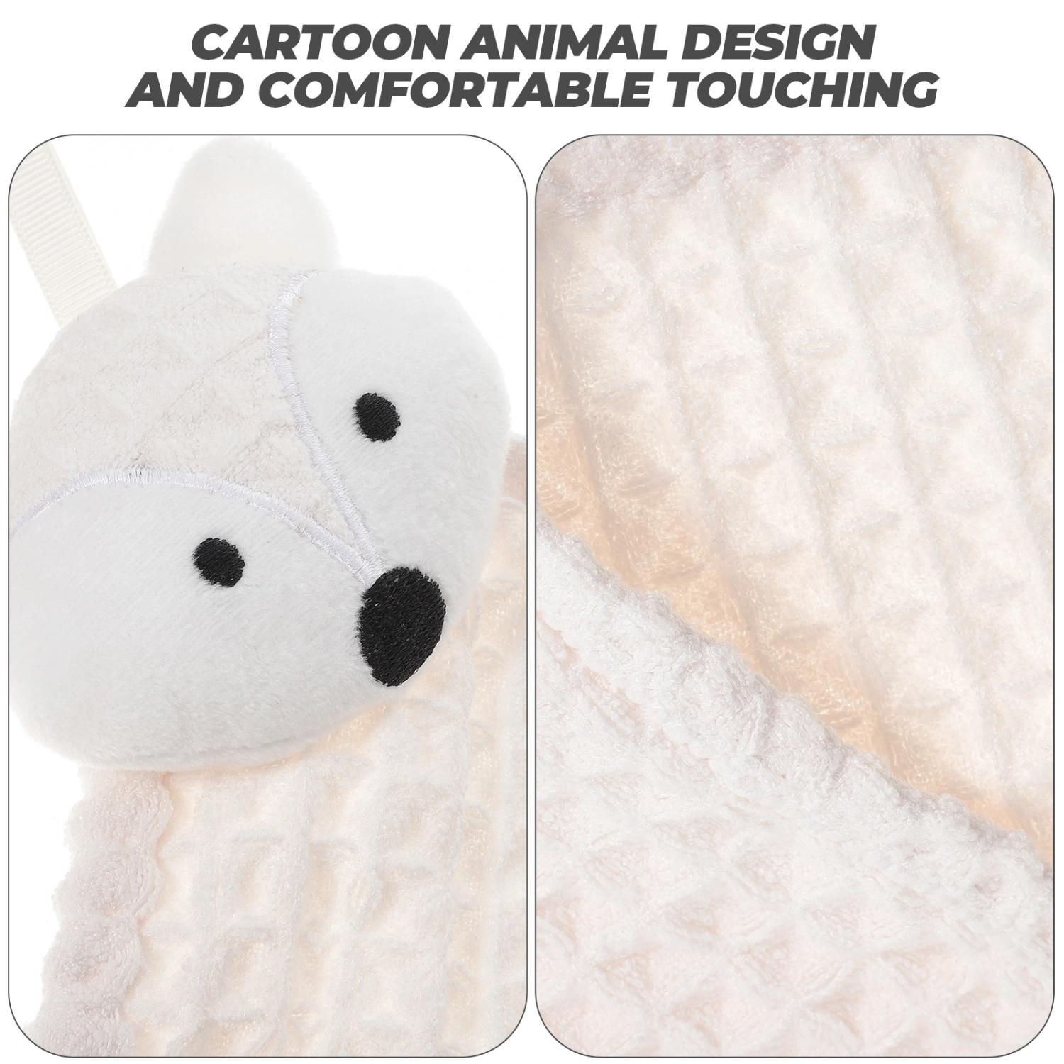 Cartoon Hand Towel Hanging Hand Towel Water Absorbing Hand Dry Towel Kitchen Bathroom Towel