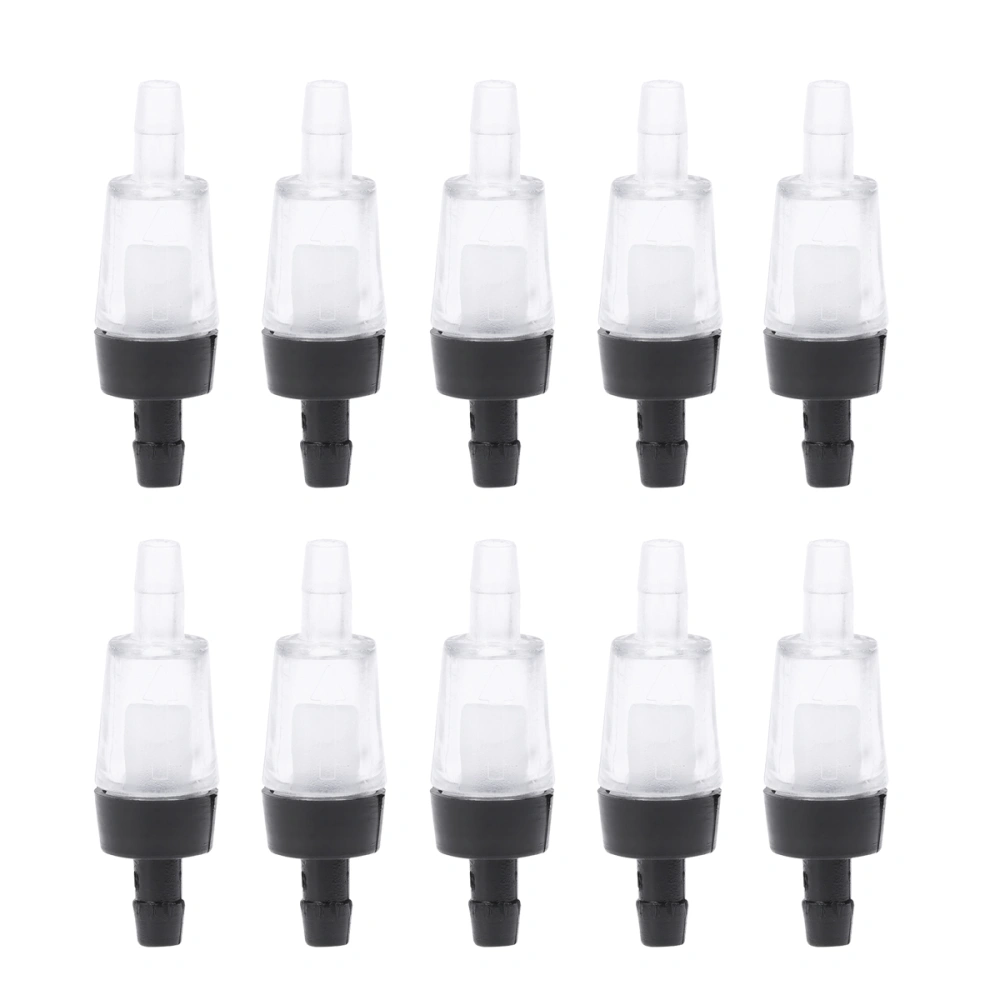 20 PCS Aquarium Air Pump Check Valves Plastic One Way Non-return Check for Fish Tank (Black)