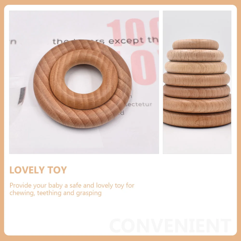 6Pcs Beech Ring Baby Molars Toy Accessories DIY Beech Ring for Infant Using