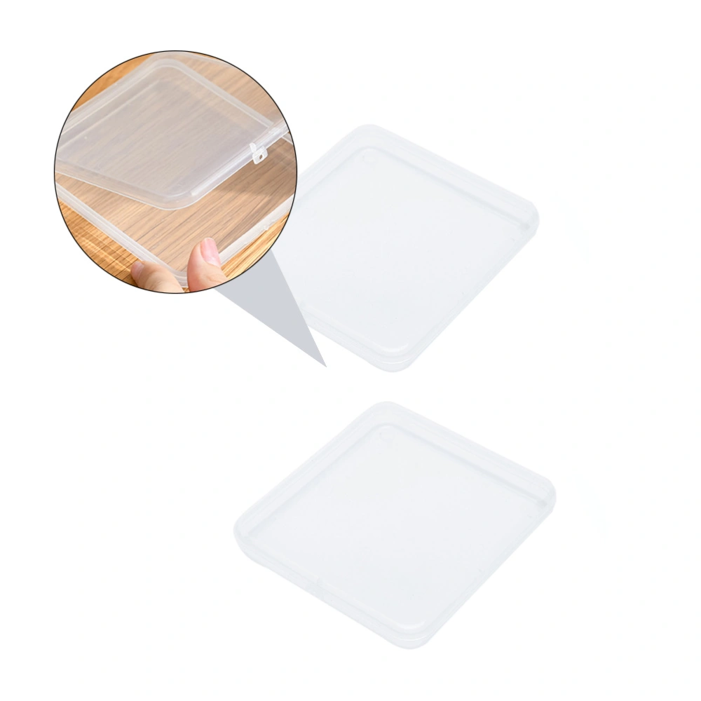 2Pcs Disposable Mask Storage Box Face Mask Case Mask Container (Transparent)