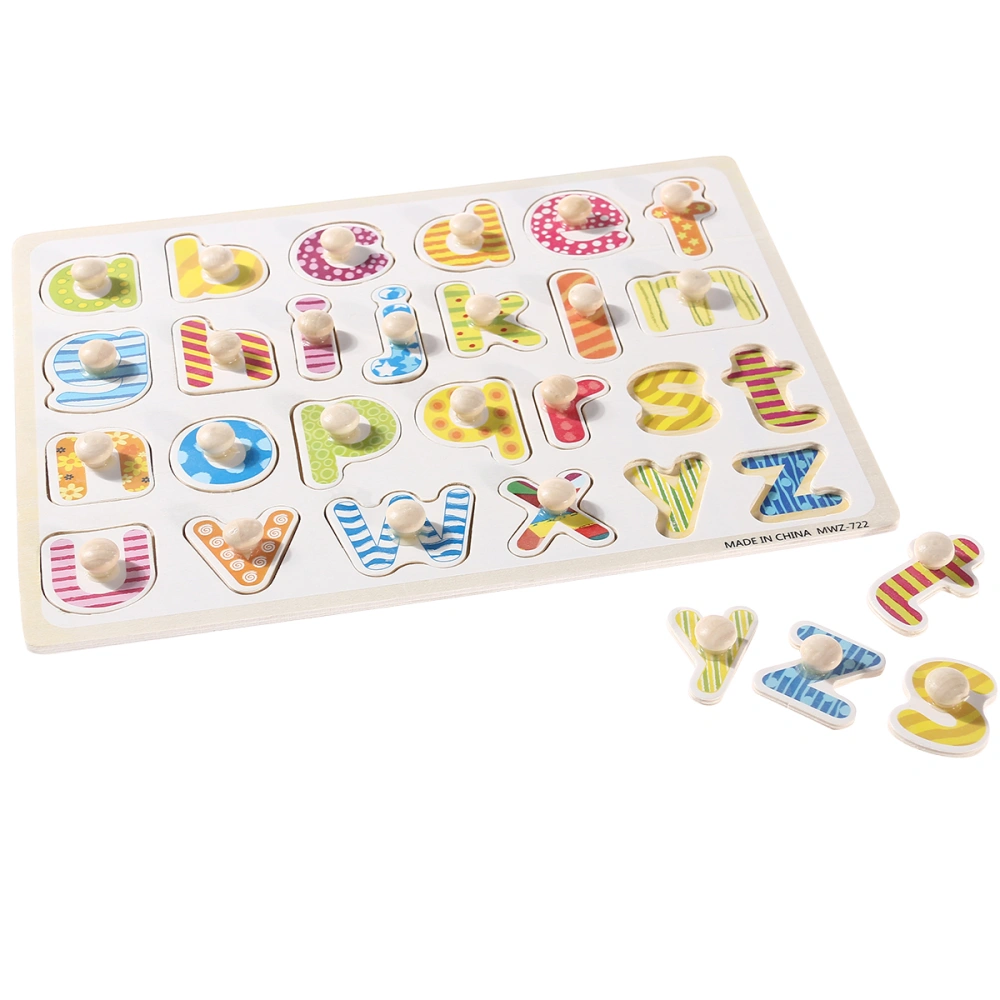 Wooden Letters Puzzle Game Educational Alphabet Board Teaching Aids Alphabet Puzzle Toys for Kids