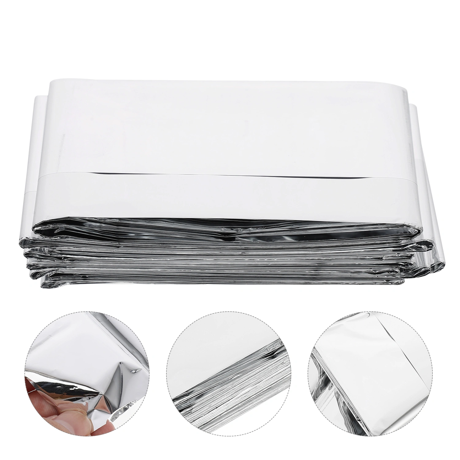 1pc Folding Insulation Blankets Double-sided Outdoor Blanket Aluminum Foil Blankets