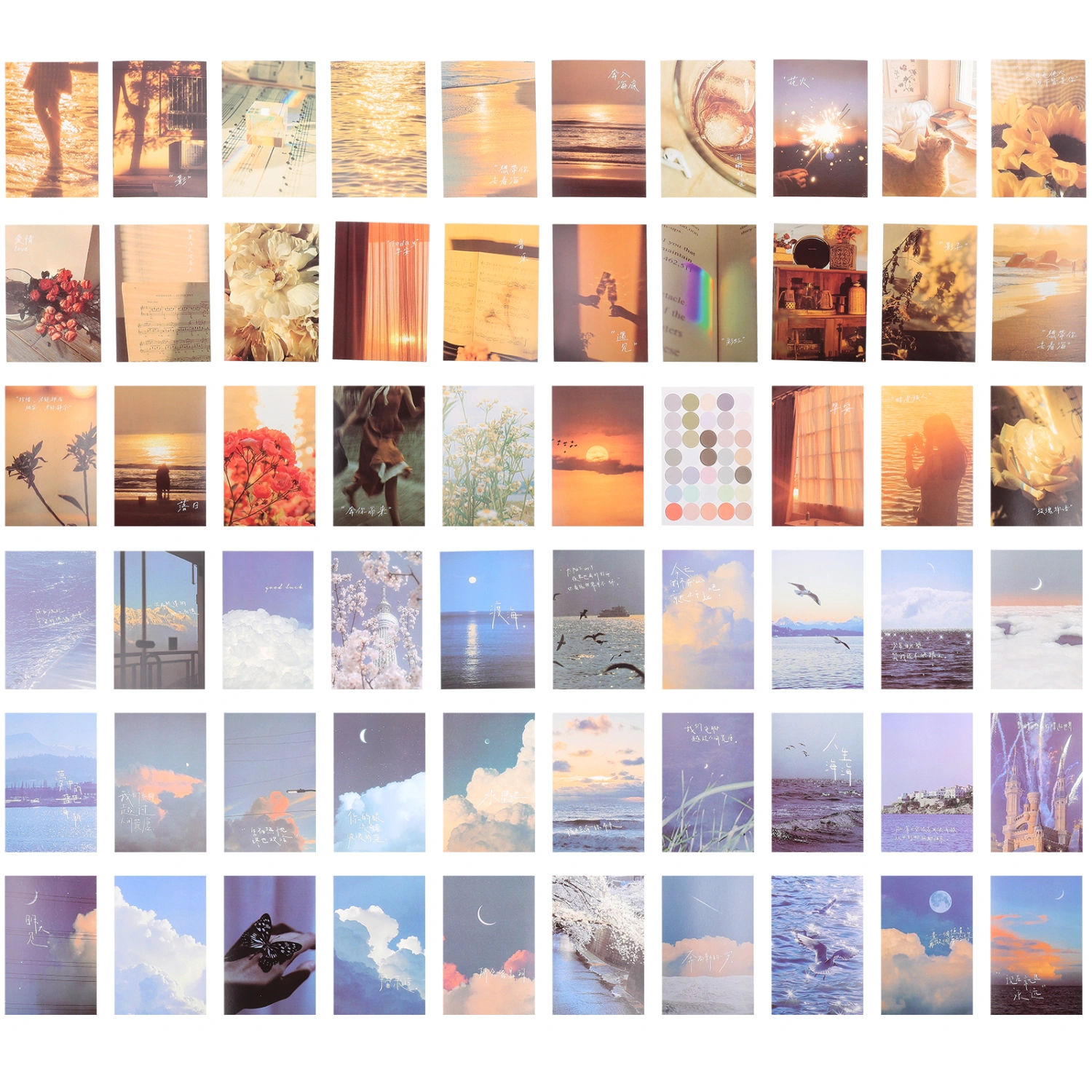 60Pcs Wall Collage Pictures Wall Collage Kit Aesthetic Poster Cards Vintage Wall Decorations