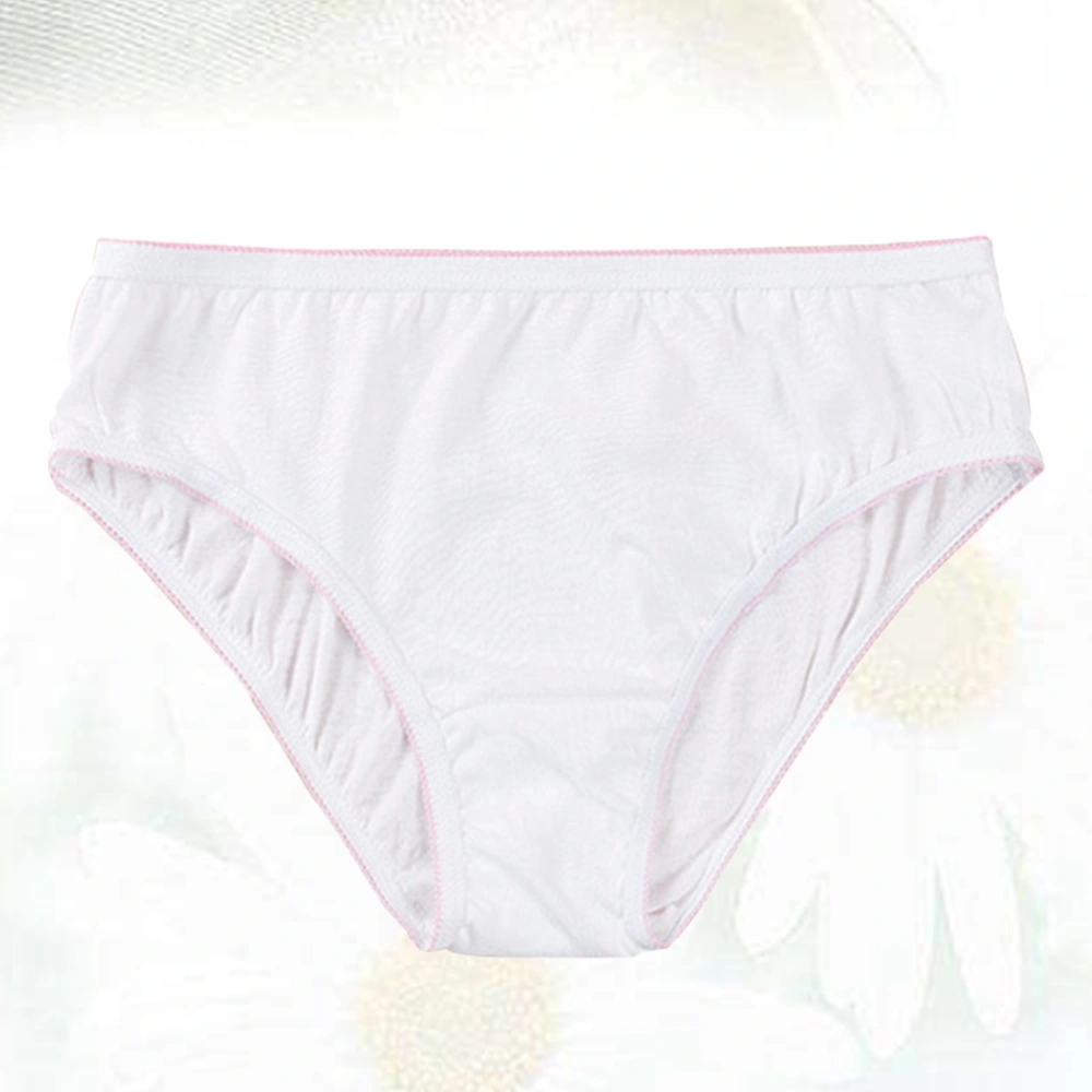 2pcs Women Disposable Underpantsr Breathable Cotton Single Use Underwear Panties forTravel Outdoors Daily Use - Size XL