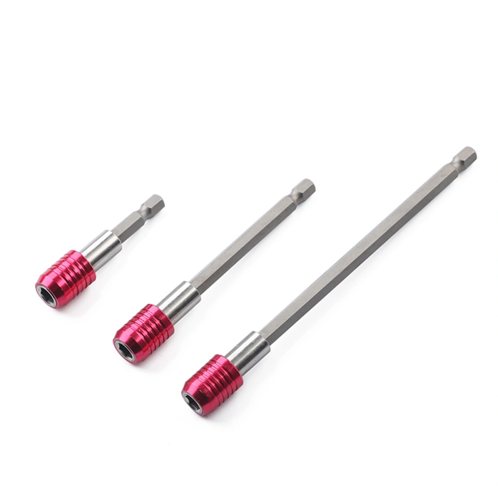 3 Pcs Magnetic Bit Extensions Set 1/4 Hex Shanks Quick Release Heavy Duty Screwdriver Extension Bit Holder 60mm 100mm 150mm