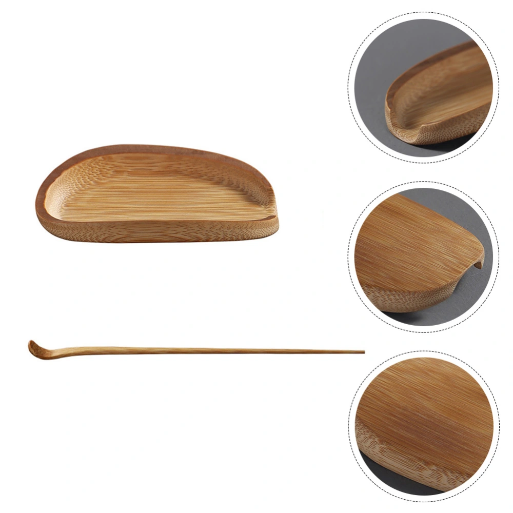 1 Set Bamboo Tea Scoop Tea Needle Set Tea Ceremony Accessories (Wood Color)