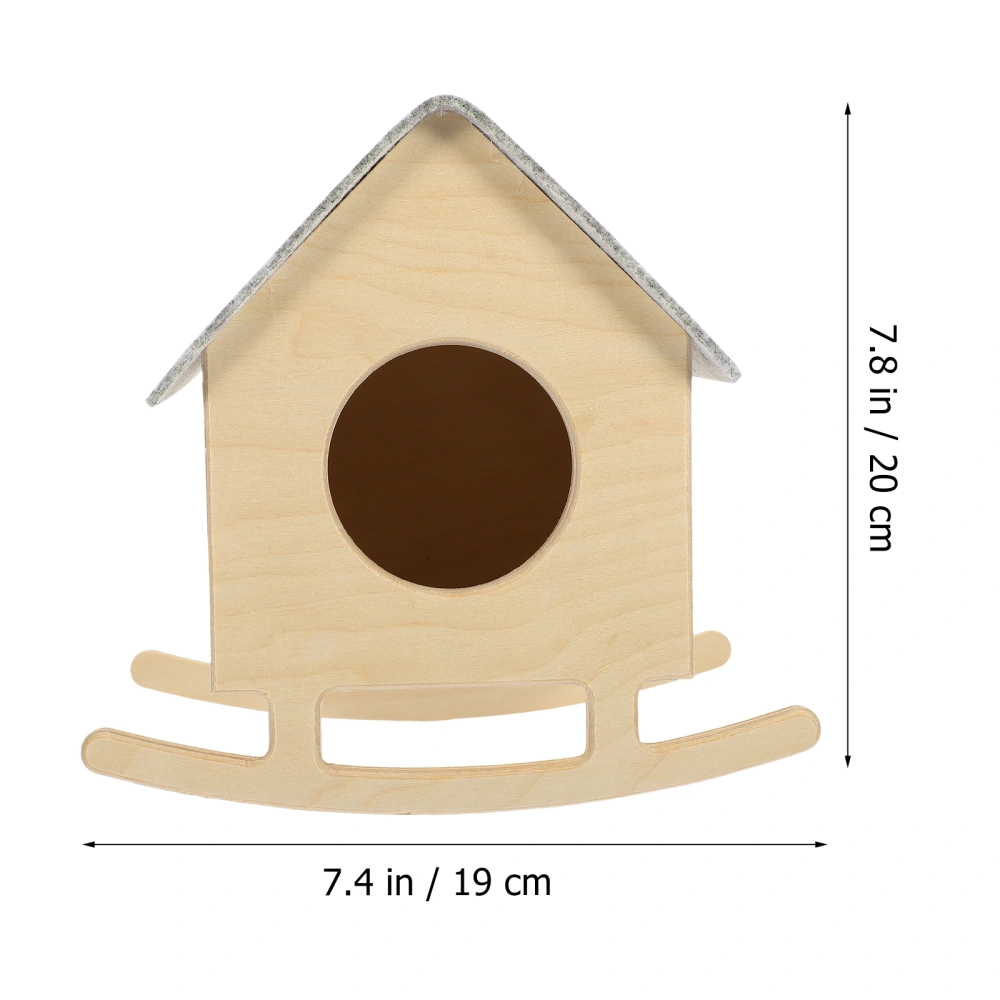 Decorative Hamster Hideout Wooden Chinchilla House Interesting Hamster Bed Hamster Accessory