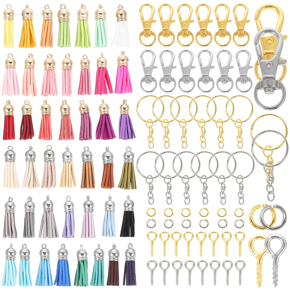 1 Set DIY Keychain Tassels Lobster Clasps Key Charms DIY Tassel Keychain Material