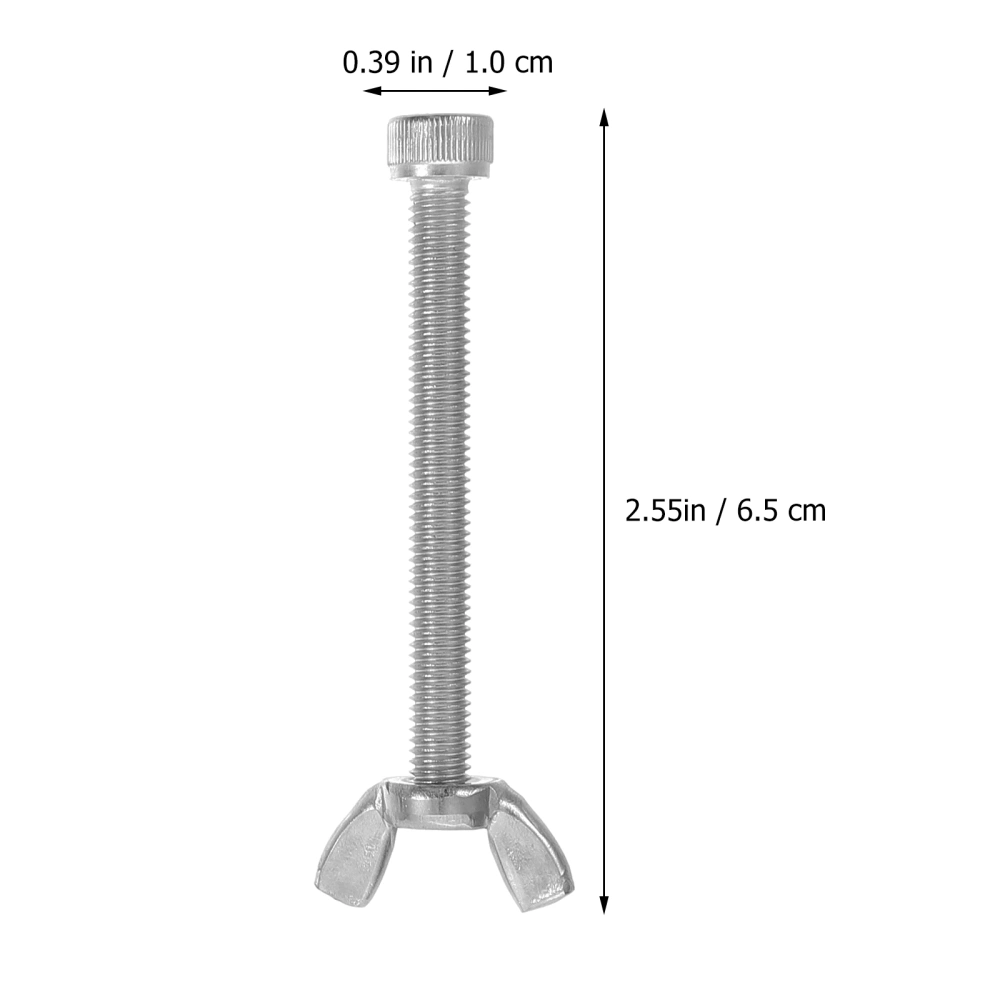 10 Pairs of Stainless Steel Screw Bolts with Wing Nut Kit Machine Accessory